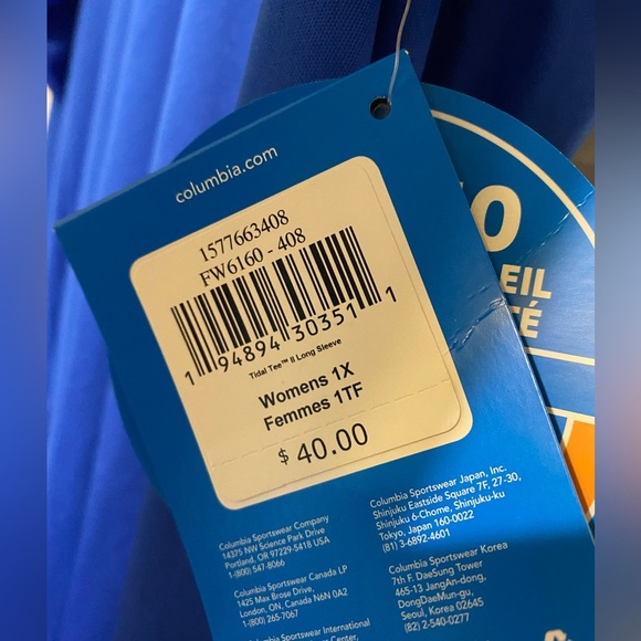 Columbia Women's - Active Dri-Fit Blue Long Sleeve Shirt - Picture 4 of 4